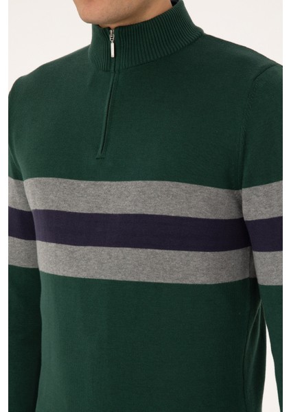 Erkek Koyu Yeşil Kazak /triko 50315034-VR079