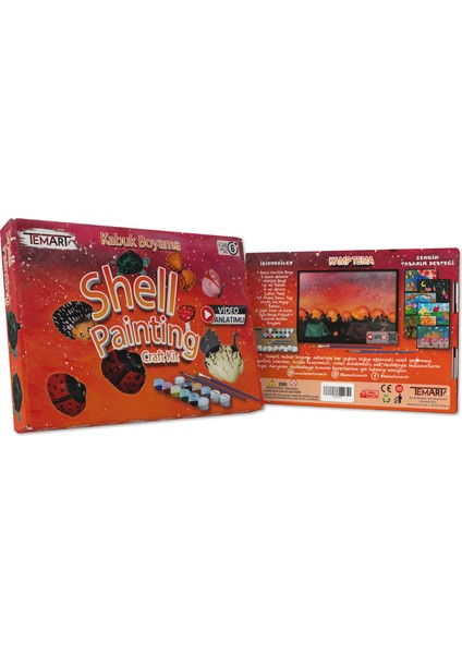 Deniz Kabuğu Boyama /Video-Görsel Destekli /Yaratıcı Aile Etkinliği /Kamp Tema Sanatsal Aktivite Seti modelleri