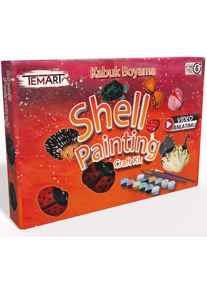 Deniz Kabuğu Boyama /Video-Görsel Destekli /Yaratıcı Aile Etkinliği /Kamp Tema Sanatsal Aktivite Seti