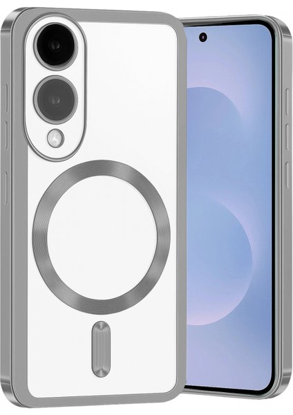 Ieg Samsung Galaxy S25 Edge Kross Magneticsafe Kapak - Gümüş