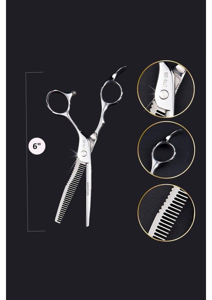 profesyonel Kullanım- Kuaför Saç Efile Makası 12 No 6 Inç