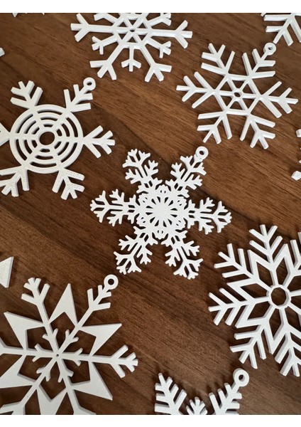 Kar Tanesi Süsleri | Yılbaşı Ağacı Süsleme Seti | Christmas Dekoratif Ornaments | 25 Parça modelleri