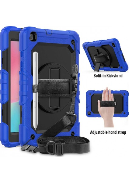 Ieg Samsung Galaxy T290 Tab A 8 Kılıf Pars Tablet Kapak - Mavi