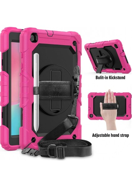 Ieg Samsung Galaxy T290 Tab A 8 Kılıf Pars Tablet Kapak - Pembe