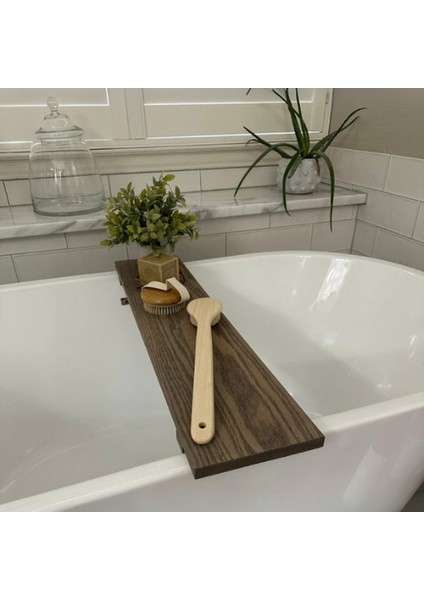 Zenora Ahşap Küvet Üstü Sehpası – Ceviz Renk Banyo Keyfi Tepsisi fırsatları