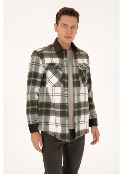 Erkek Açık Haki Gömlek Desenli 50308257-VR183 modelleri
