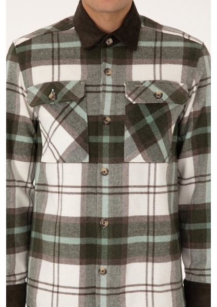 Erkek Açık Haki Gömlek Desenli 50308257-VR183