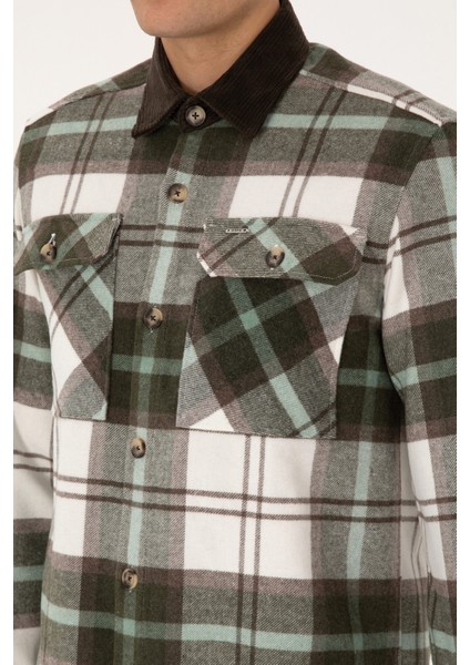 Erkek Açık Haki Gömlek Desenli 50308257-VR183