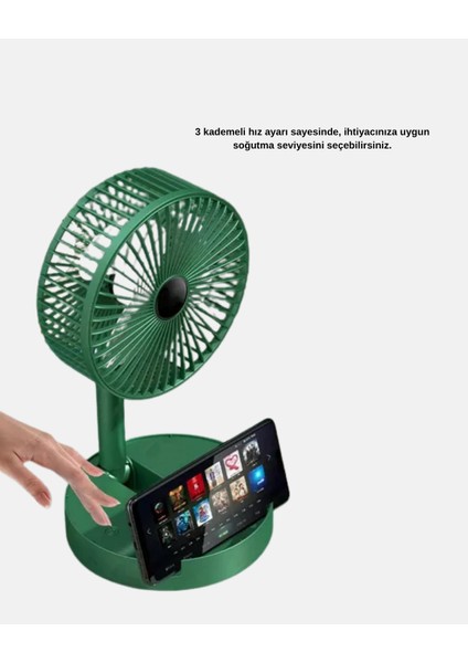 Bfs Taşınabilir Katlanabilir Mini Fan 3 Kademeli Şarj Edilebilir modelleri
