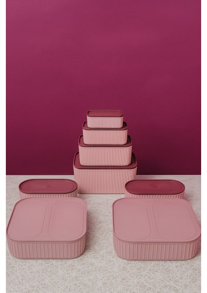 “8 Parça Saklama Kabı Seti – Sızdırmaz Kapaklı, Buzdolabı Düzenleyici, Mikrodalga Uyumlu Yemek Saklama Kapları” fiyatları