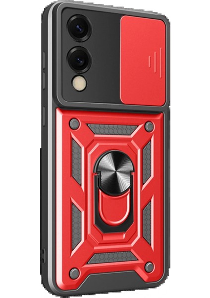 Ieg Samsung Galaxy S25 Edge Pars Lens Yüzüklü Silikon - Kırmızı modelleri