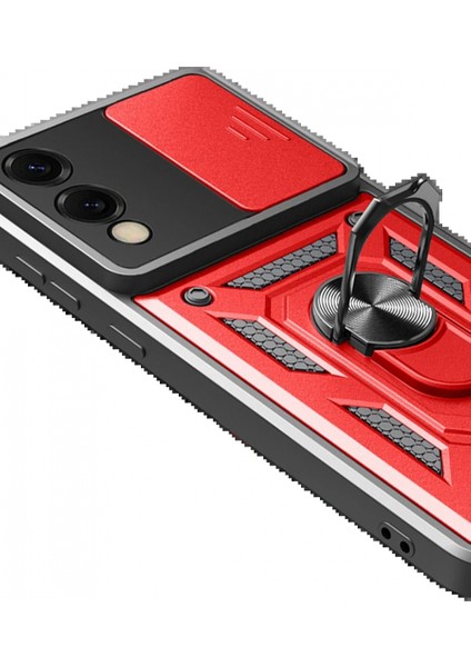 Ieg Samsung Galaxy S25 Edge Pars Lens Yüzüklü Silikon - Kırmızı fırsatları