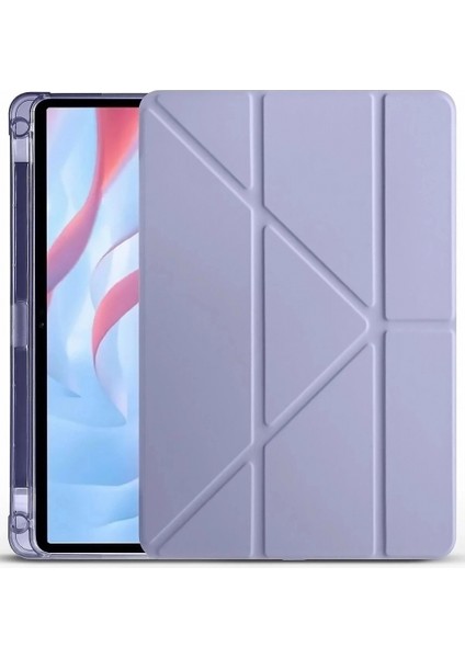Ieg Huawei Honor Pad X9A Kalemlikli Mars Tablet Kılıfı - Açık Mor