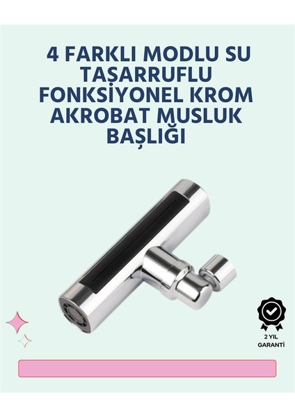 Bfs Krom Kaplamalı Çok Fonksiyonlu Musluk Başlığı | Paslanmaz Malzeme