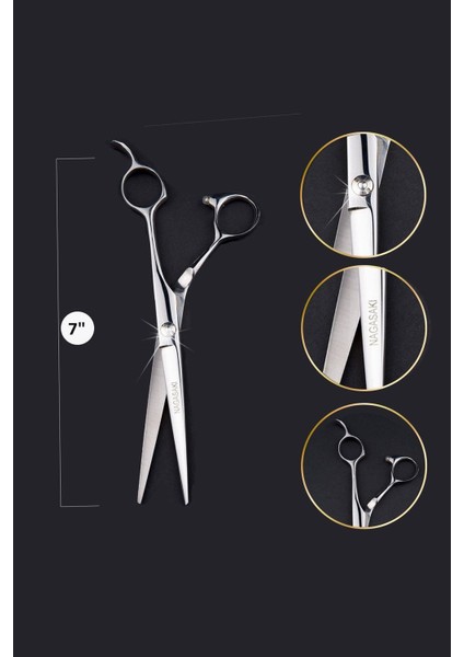 profesyonel Kullanım- Kuaför Saç Kesim Makası 7" (Inch) No 26 fiyatları