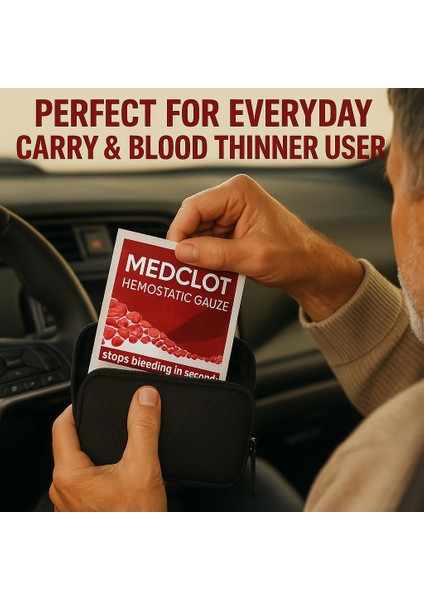 Hemostatik Steril Kanama Durdurucu Tampon Gazlı Bez Kaolin Ce Sertifikalı 7,5 x 61 cm (2 ft) Pansuman Bandaj Acil Durum Ilk Yardım Kanama Kontrolü indirimleri