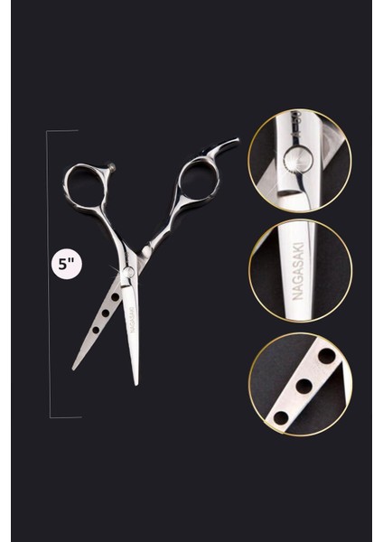 profesyonel Kullanım- Kuaför Saç Kesim Makası 5" No 23