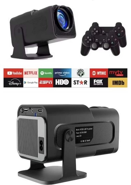 Bfs Çift Kollu Projeksiyon Taşınabilir Game Projektör Full Hd 1080P 4K Projeksiyon Gamepad modelleri