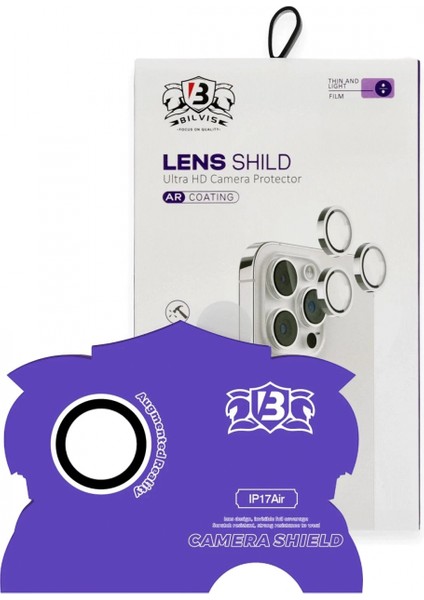 Ieg Apple iPhone 17 Air Bilvis Titan Kamera Lens - Gümüş