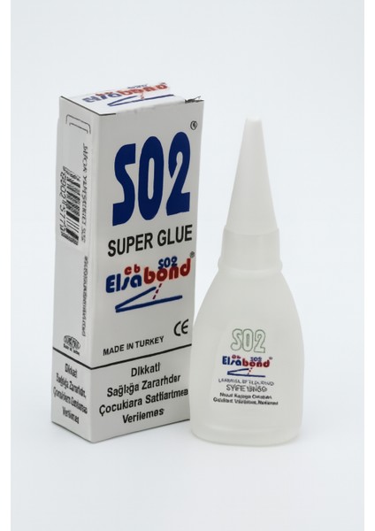 Elsa Bond Süper Hızlı Yapıştırıcı, S02 Japon Yapıştırıcı Glue 20 gr