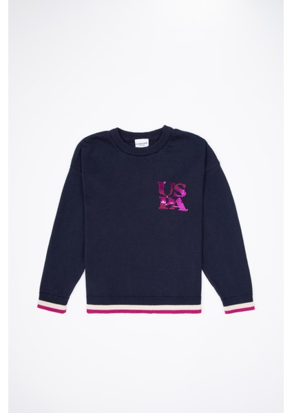 Kız Çocuk Lacivert Kazak /triko 50314352-VR033