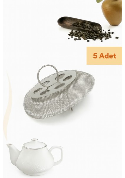 Çay Süzgeci, Demlik Içi Çaydanlık Süzgeci, Paslanmaz Çaydanlık Süzgeç Sök-Tak 5 Adet