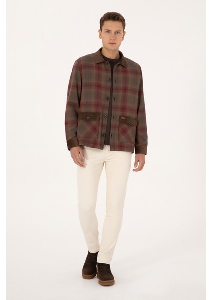 Erkek Plum Dokuma Mont 50308360-VR177 fırsatları