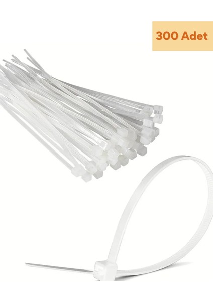 Cırt Kelepçe, Kablo Bağı, Plastik Kelepçe 2.5 x 100 Mm, 300 Adet