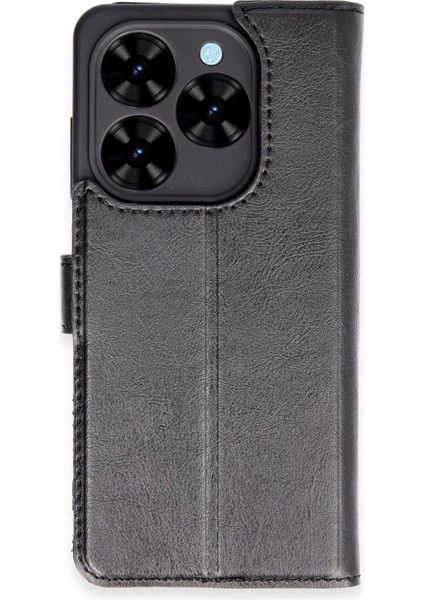 Tecno Spark Go 2024 Kılıf Trend S Plus Kapaklı Kılıf - Siyah