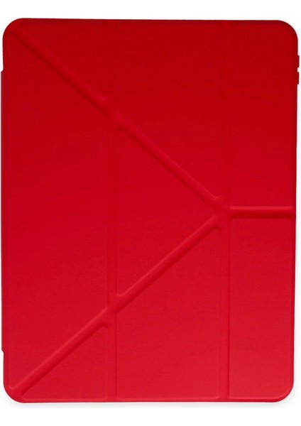 Ieg iPad Pro 12.9 (2021) Kılıf Kalemlikli Mars Tablet Kılıfı - Kırmızı modelleri