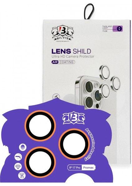 Ieg Apple iPhone 17 Pro Max Bilvis Titan Kamera Lens - Turuncu