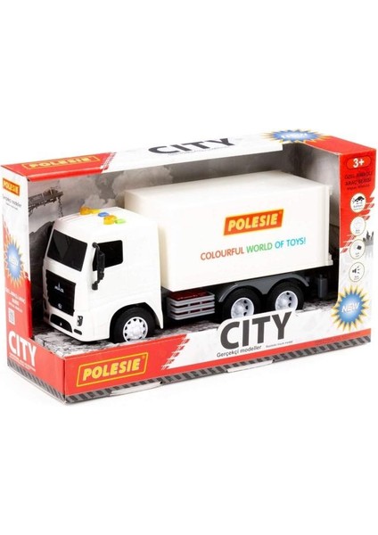 Polesie Iş Makinaları Serisi - Sesli Işıklı - Kapalı Kasa Kamyonet (Lisinya)