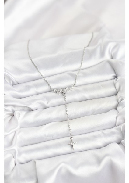 Erb 316L Çelik Zincir Gümüş Renk Yıldız Model Y Kadın Kolye fiyatları