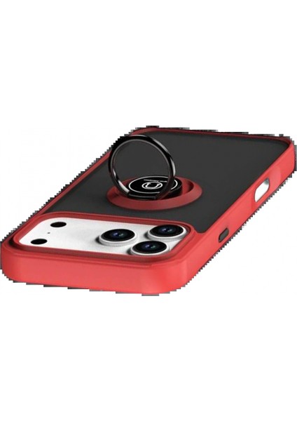 Ieg Apple iPhone 17 Pro Max Montreal Yüzüklü Silikon Kapak - Kırmızı fırsatları