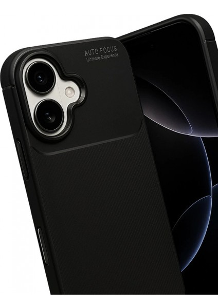 Ieg Apple iPhone 17 Auto Focus Karbon Kapak - Siyah