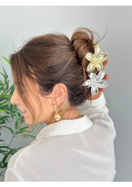 2'li Mandal Toka, Gold ve Gümüş Renk Lotus Toka