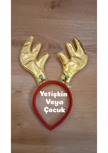 Yeni Yıl Yılbaşı Taç Geyiği Sevimli Geyik Boynuzları Gold Geyik Taç Yetişkin Çocuk fiyatları