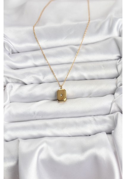 Erb 316L Çelik Zincir Gold Renk Minimal Kutup Yıldızı Model Kadın Kolye fiyatları