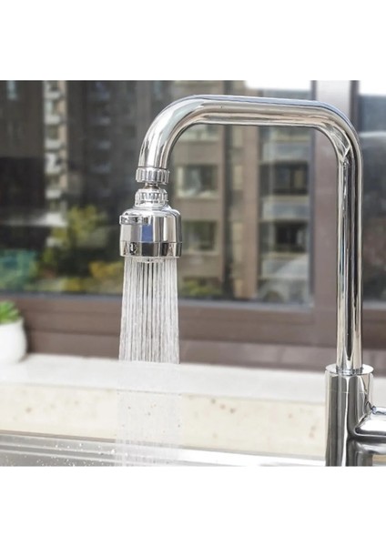 Mutfak Lavabo Başlığı 3 Fonksiyonlu Krom, Tasarruflu Hareketli Batarya Ucu Kubar, Oynar Başlıklı