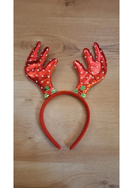 Yeni Yıl Yılbaşı Taç Geyiği Sevimli Geyik Boynuzları Kırmzı Geyik Taç Yetişkin Çocuk