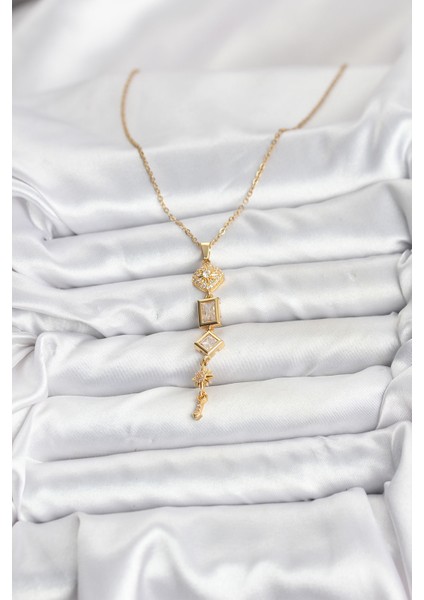 Erb 316L Çelik Zincir Gold Renk Kutup Yıldızı Enerji Model Kadın Y Kolye fiyatları