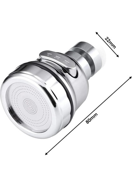 Mutfak Lavabo Başlığı 3 Fonksiyonlu Krom, Tasarruflu Hareketli Batarya Ucu Kubar, Oynar Başlıklı modelleri
