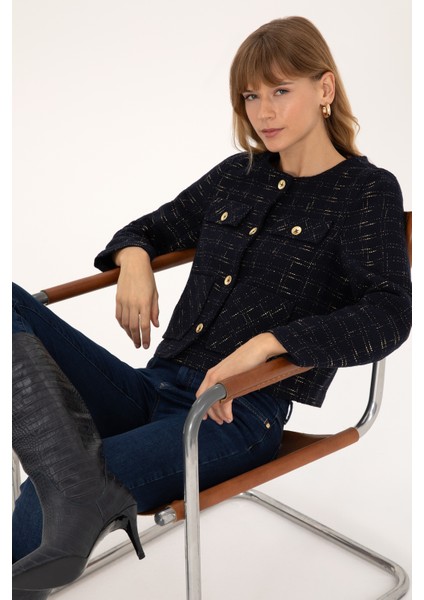 Kadın Lacivert Dokuma Mont 50308757-VR033 modelleri