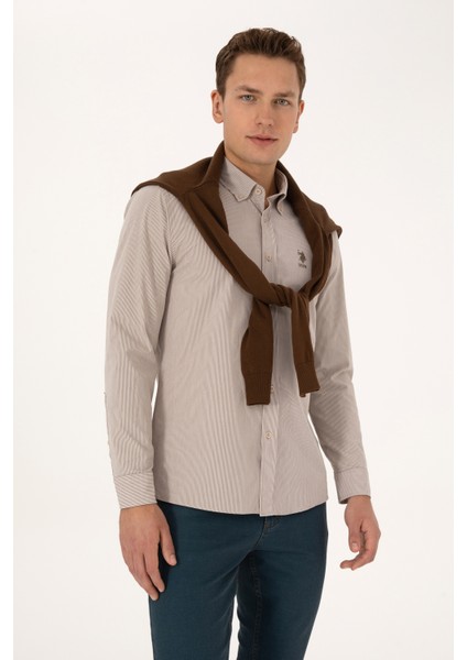 Erkek Taş Gömlek Desenli 50308522-VR049