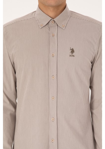 Erkek Taş Gömlek Desenli 50308522-VR049