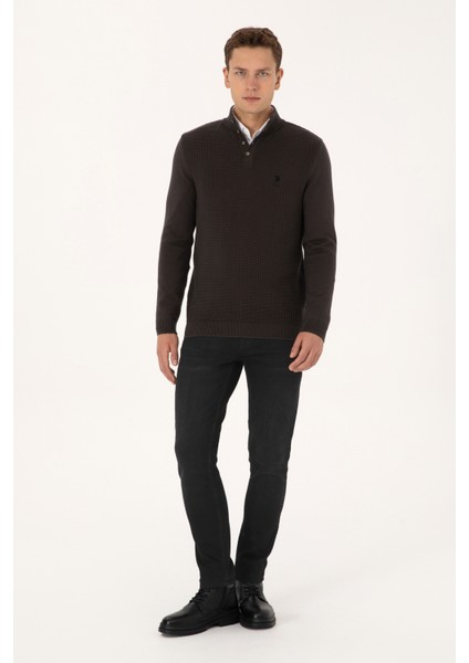 Erkek Antrasit Melanj Kazak /triko 50308915-VR081 fırsatları