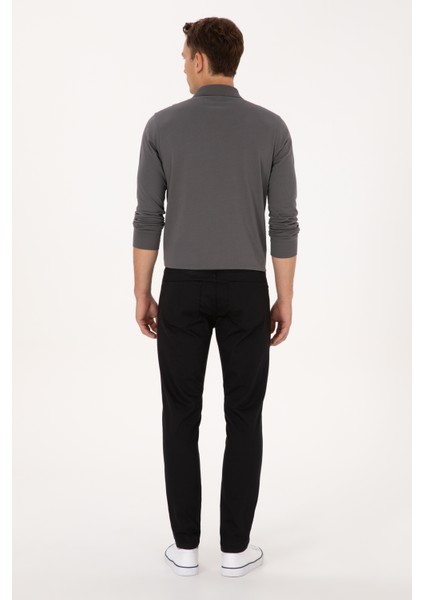 Erkek Siyah Pantolon (Kanvas-Chino) 50316835-VR046 fırsatları