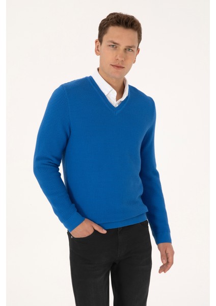 Erkek Koyu Mavi Kazak /triko 50315028-VR032