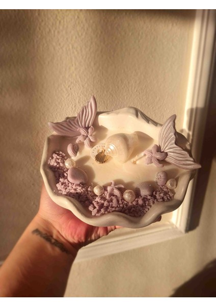 Istiridye Kasede Deniz Kızı Mum