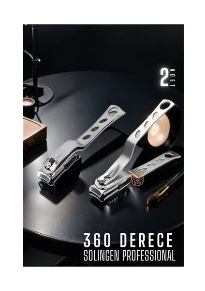 360 Derece Tırnak Makası 2 Adet Solingen Profesyonel